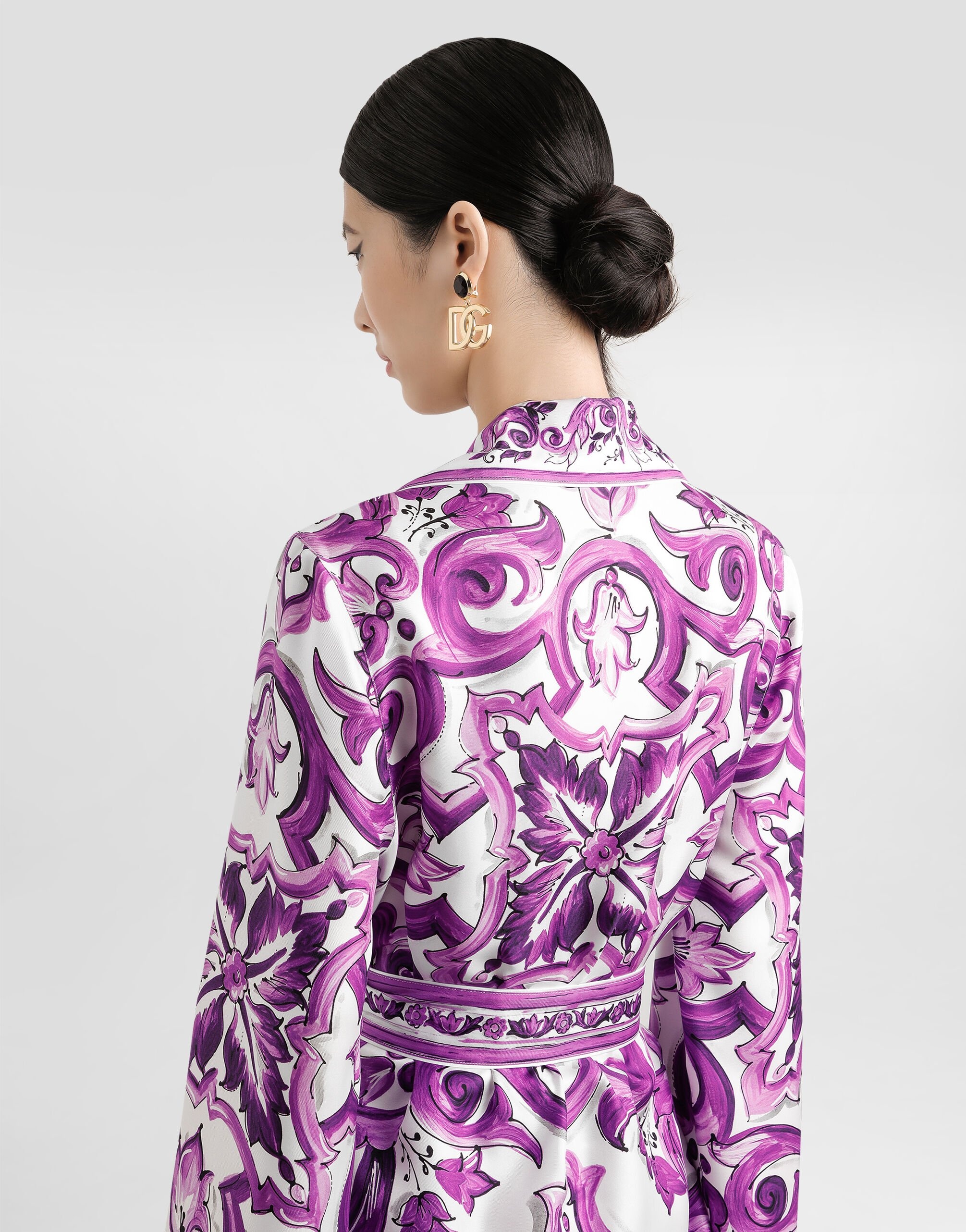Majolica-print twill shirt - 5