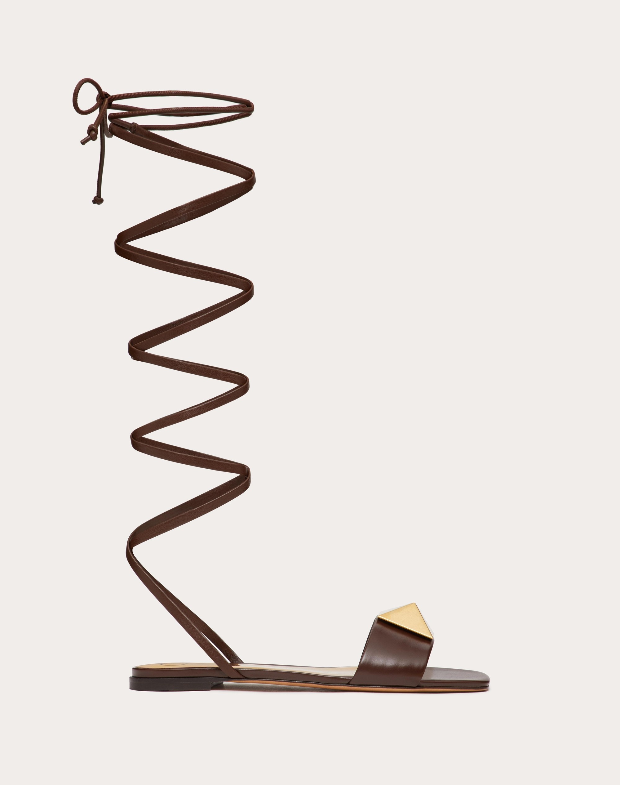ONE STUD CALFSKIN FLAT SANDAL - 1