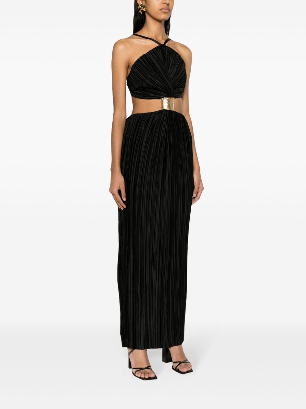 Mitra pleated gathered gown - 3
