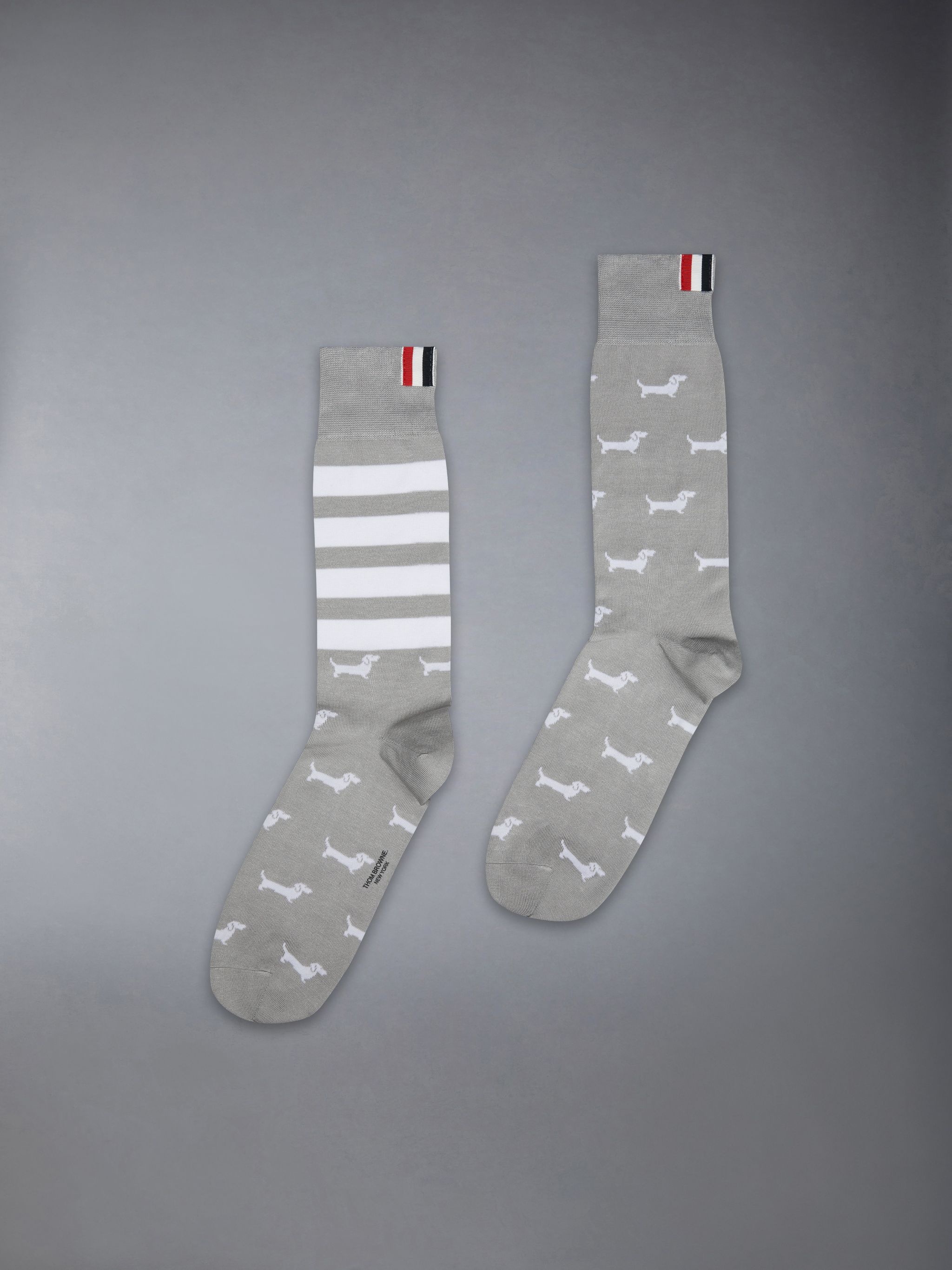 Cotton 4-Bar Hector Mid Calf Socks - 1