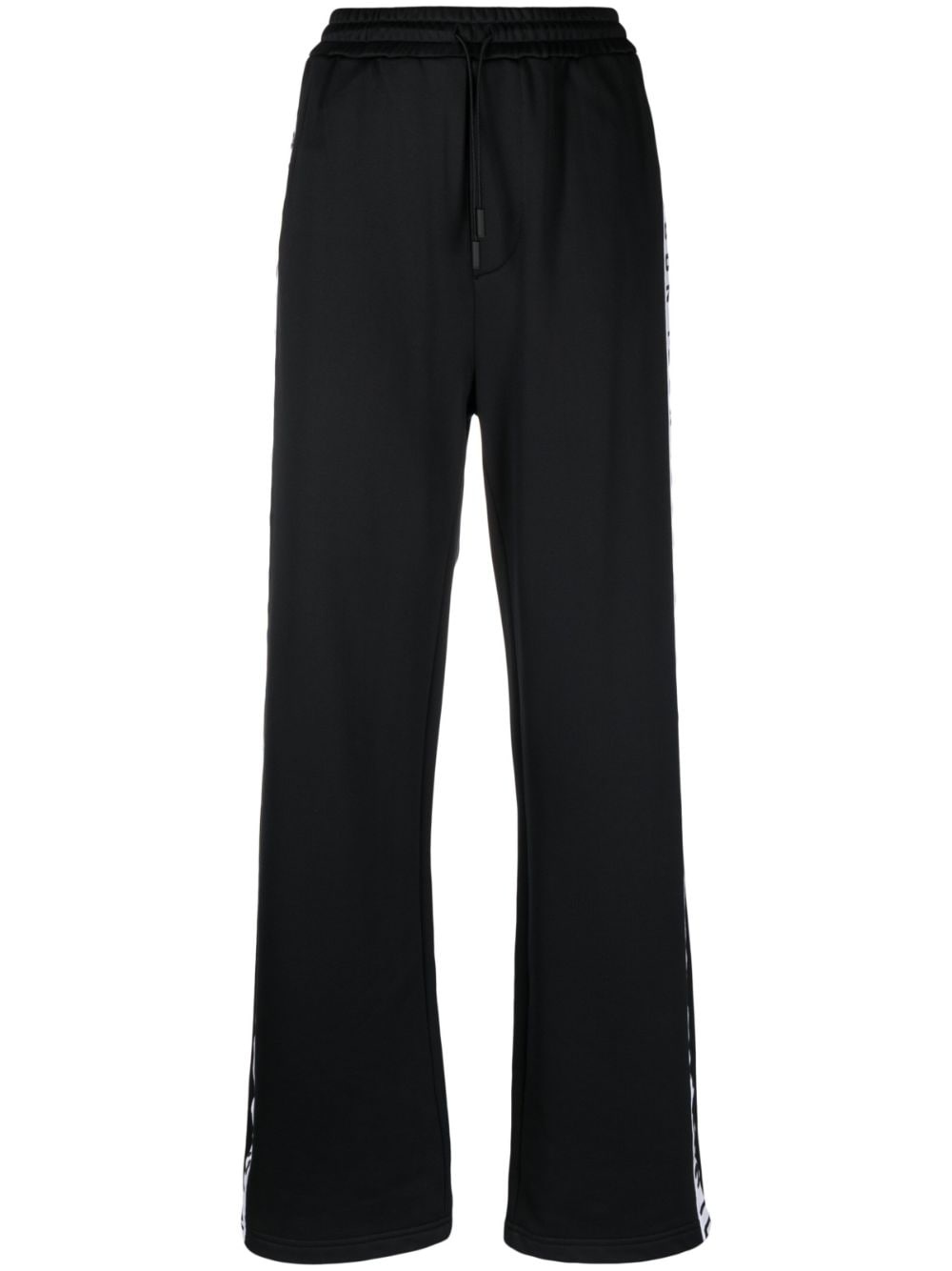 logo-tape wide-leg track pants - 1