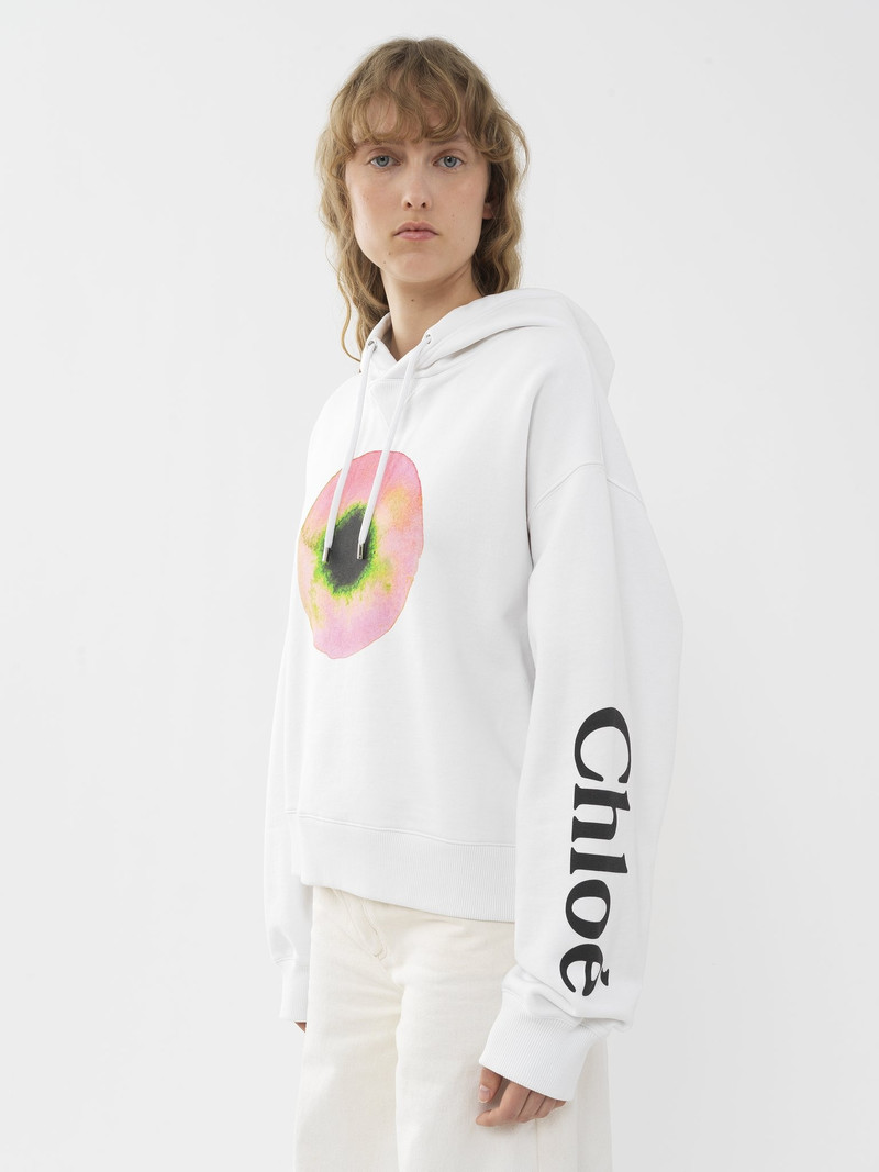 Chloé PRINTED HOODED SWEATER outlook