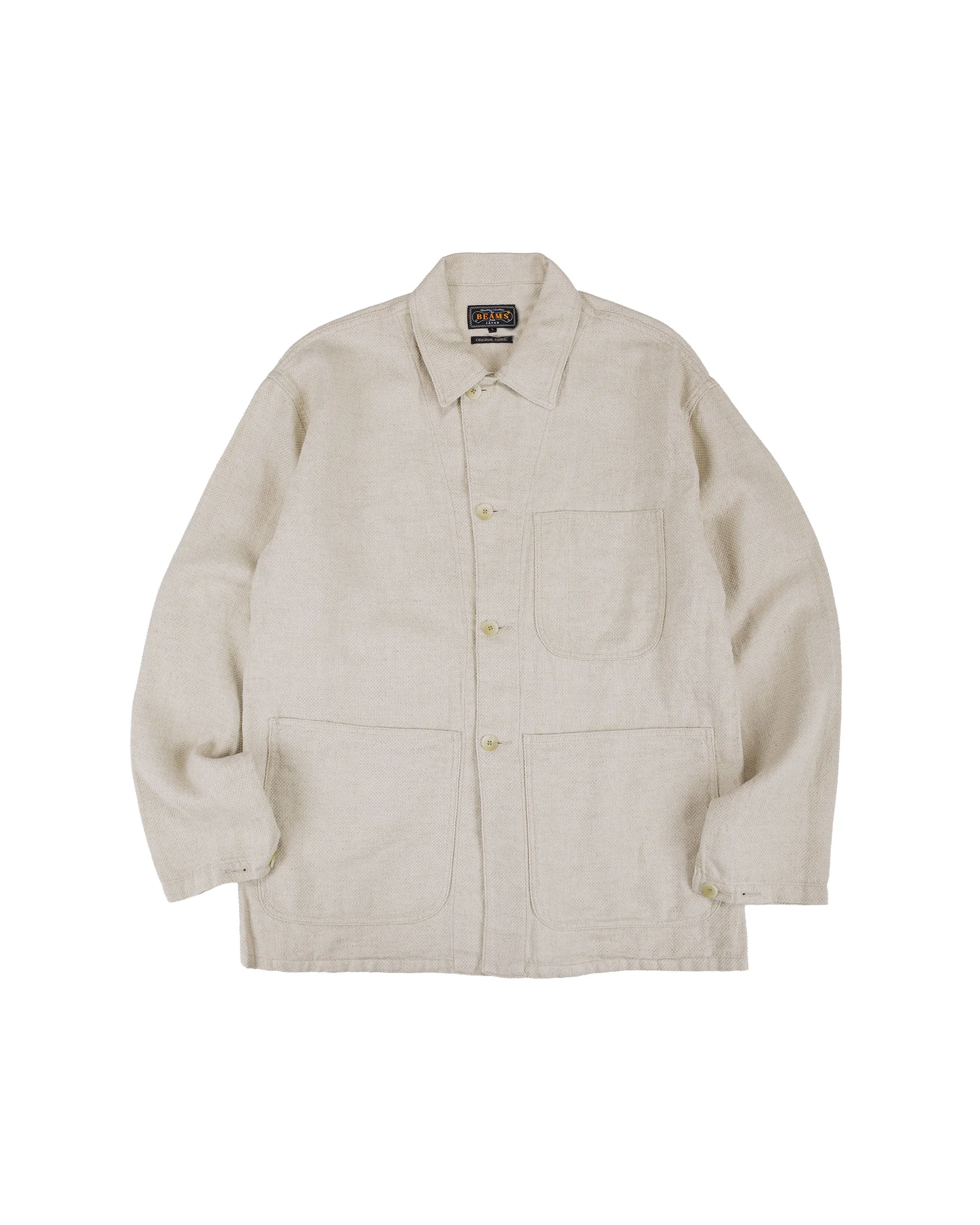 MIL Chore Jacket Cotton Linen Off White - 1