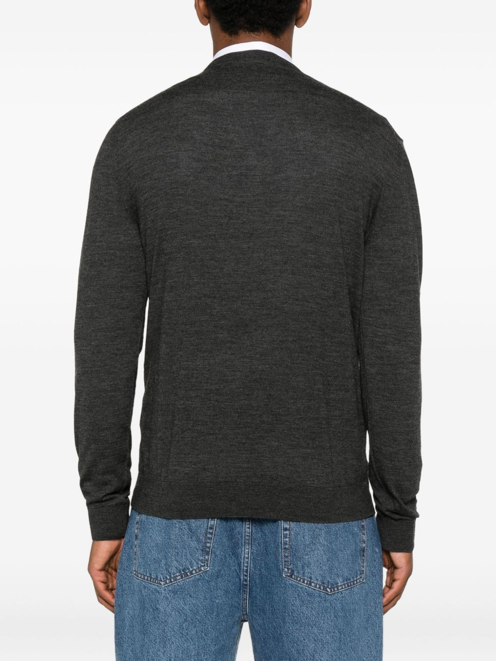 V-neck wool sweater - 4