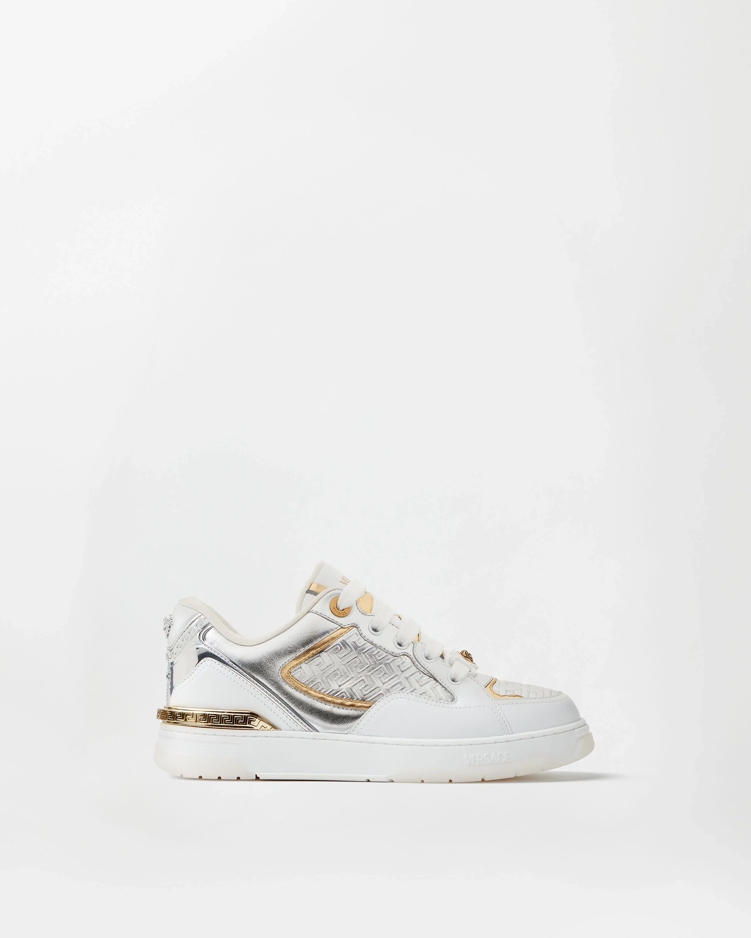 Biggie Basket Metallic Leather Sneakers - 1