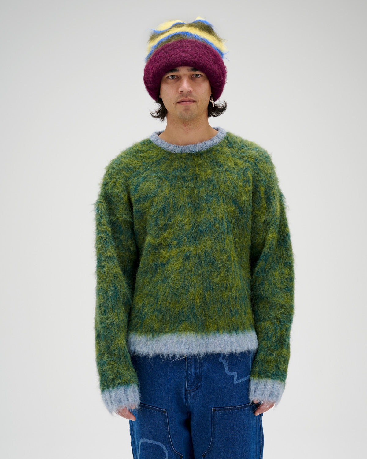 Marled Alpaca Crewneck Sweater - Mallard - 4