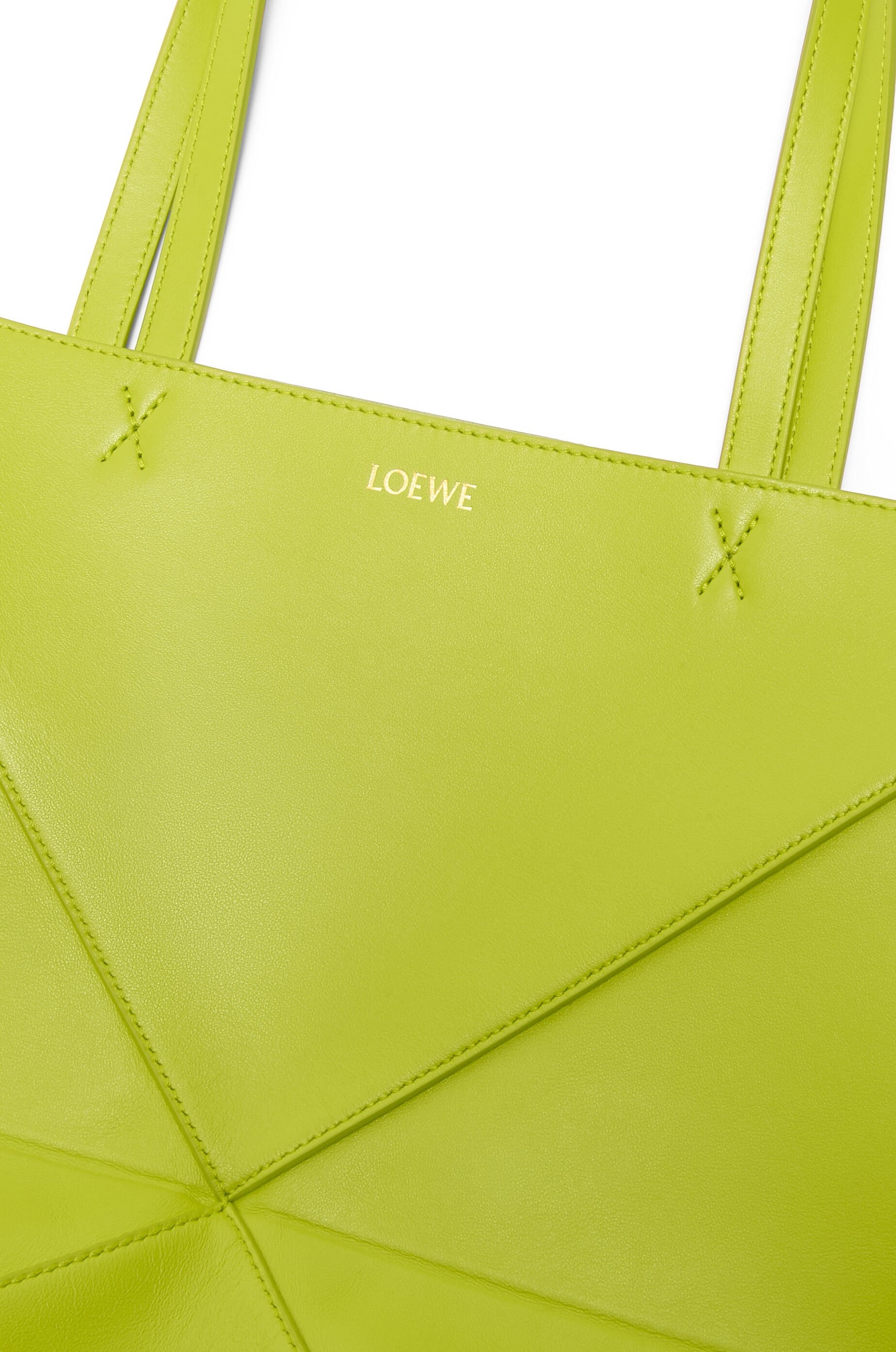 Puzzle Fold Tote in shiny calfskin - 10