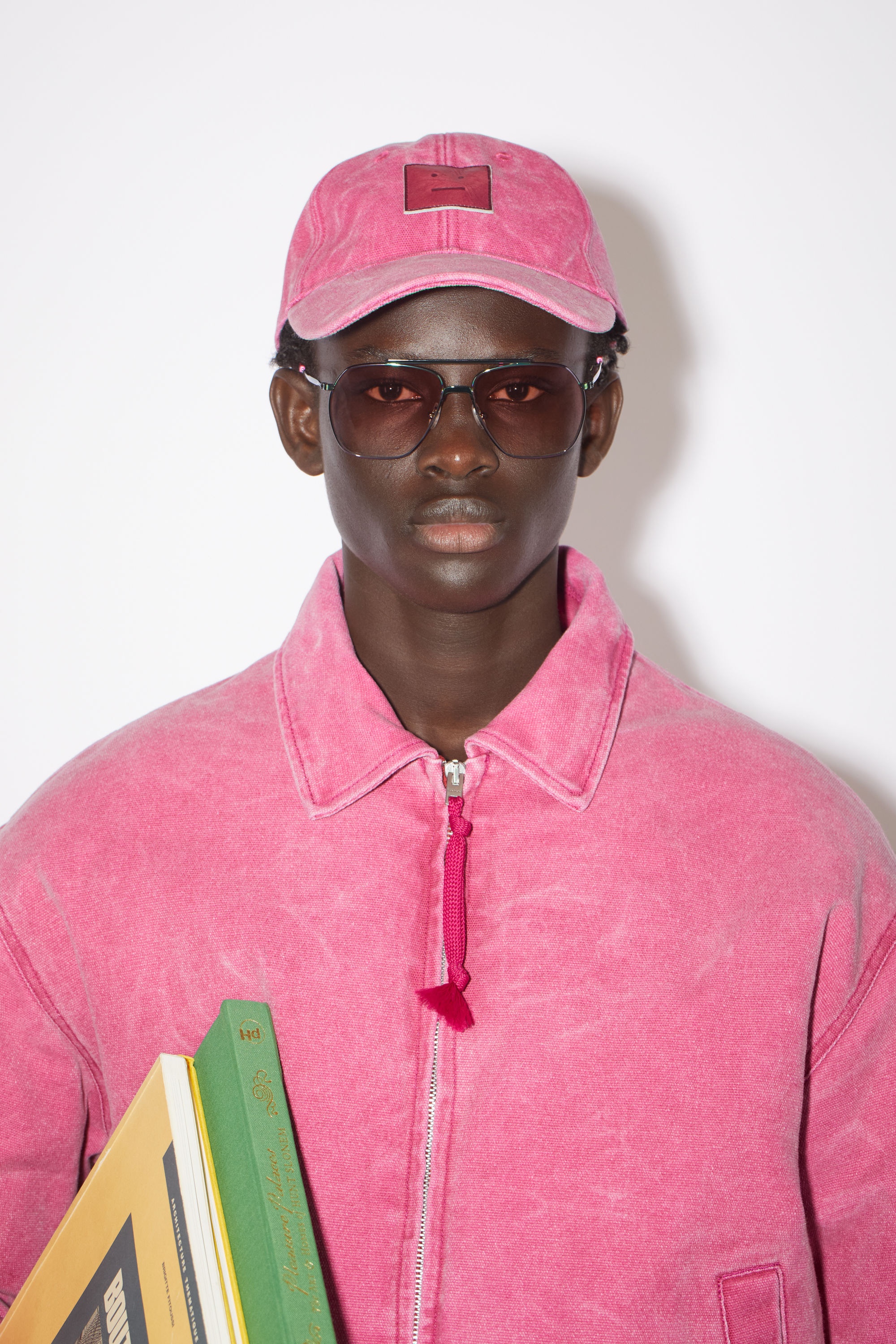 Cotton canvas bomber jacket - Fuchsia pink - 6