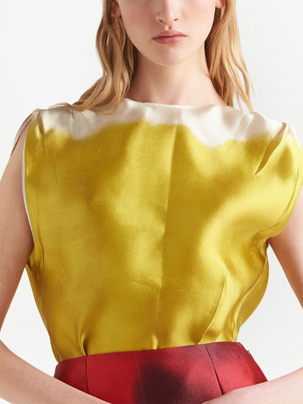 satin sleeveless blouse - 4