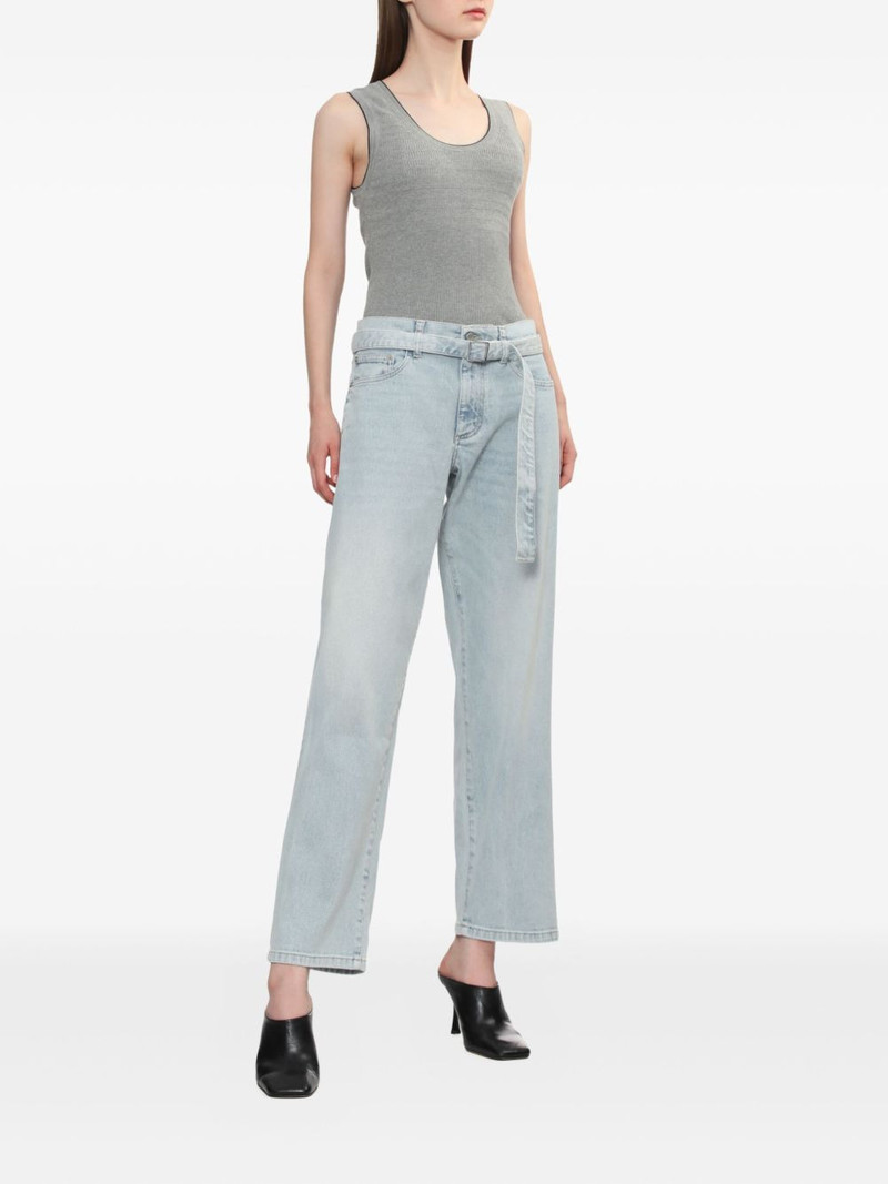 Proenza Schouler ribbed-knit ruffled tank top outlook