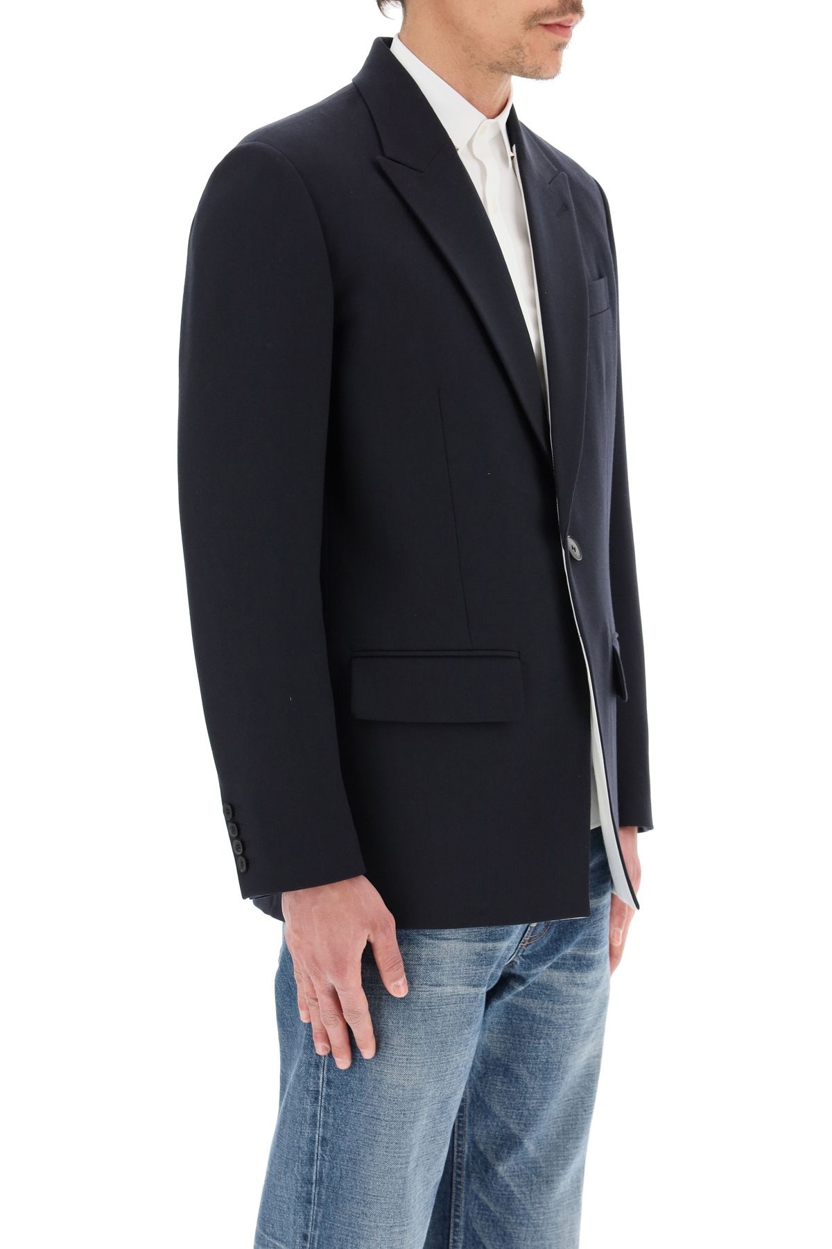 SINGLE-BREASTED WOOL BLAZER - 3