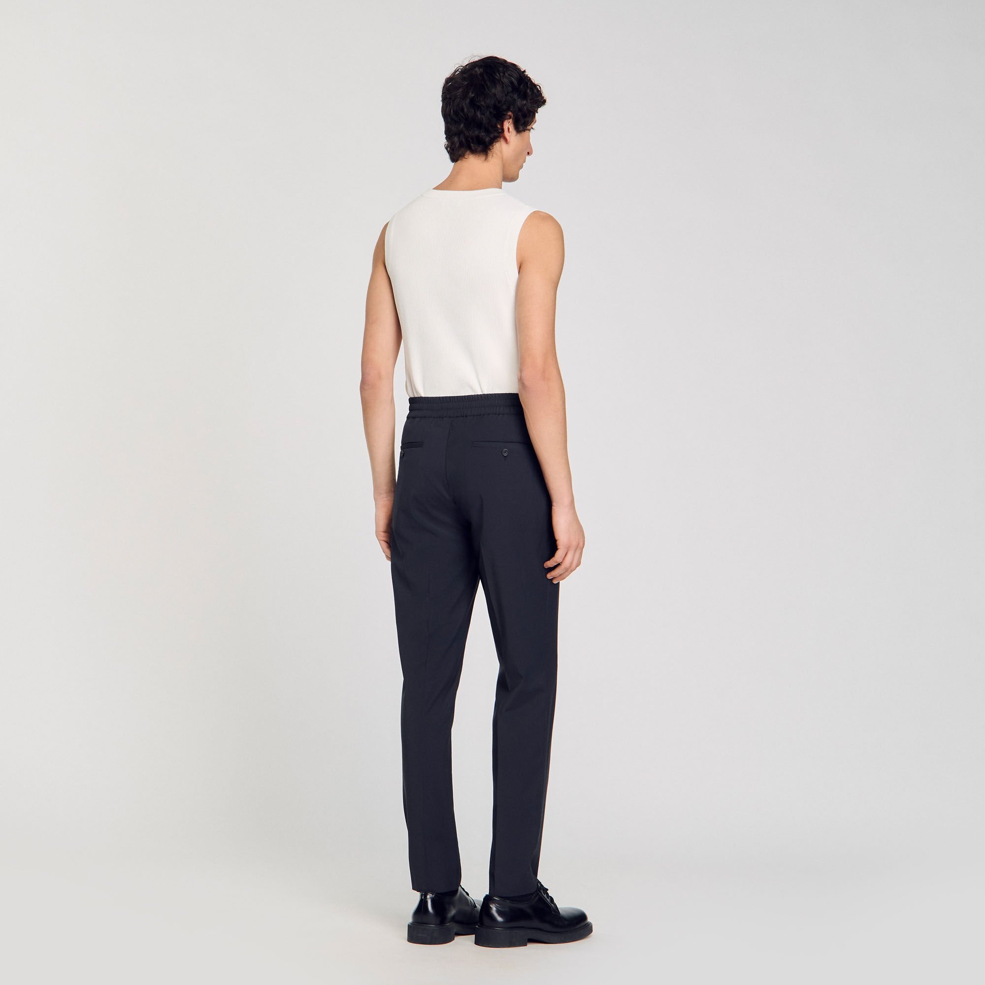ELASTICATED STRAIGHT-LEG TROUSERS - 5