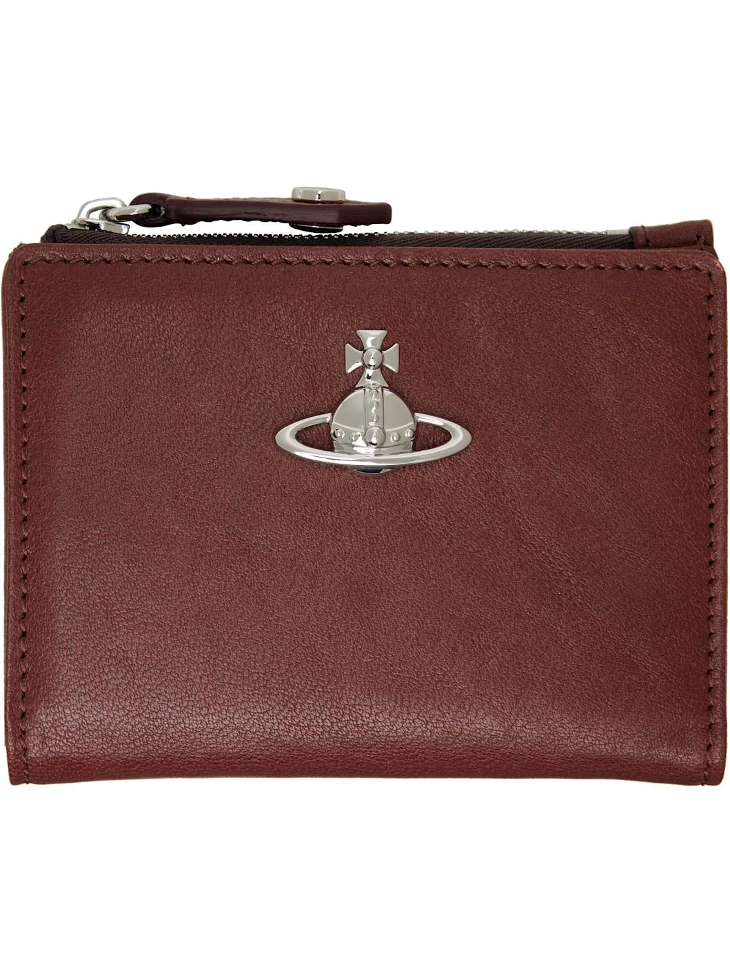 Brown Slim Flap Card Holder - 1