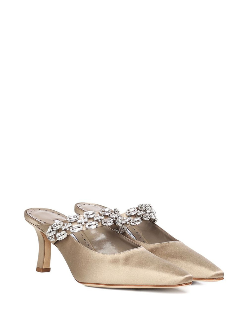 Manolo Blahnik crystal-embellished heeled pumps outlook