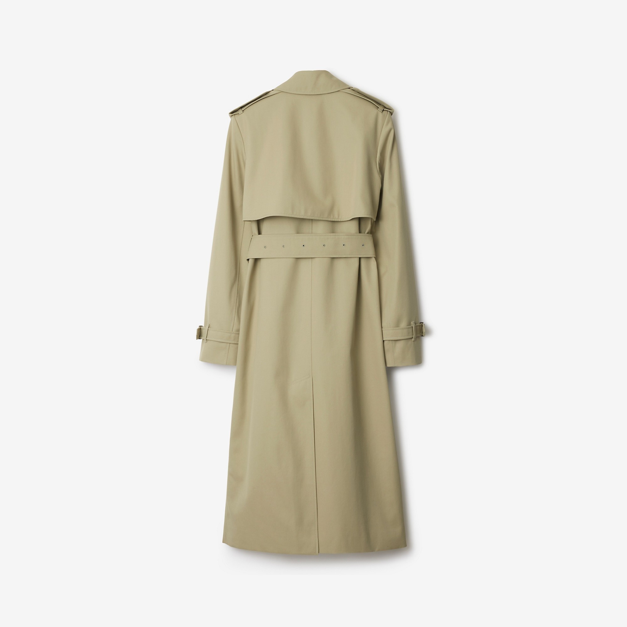 Long Cotton Blend Trench Coat - 7