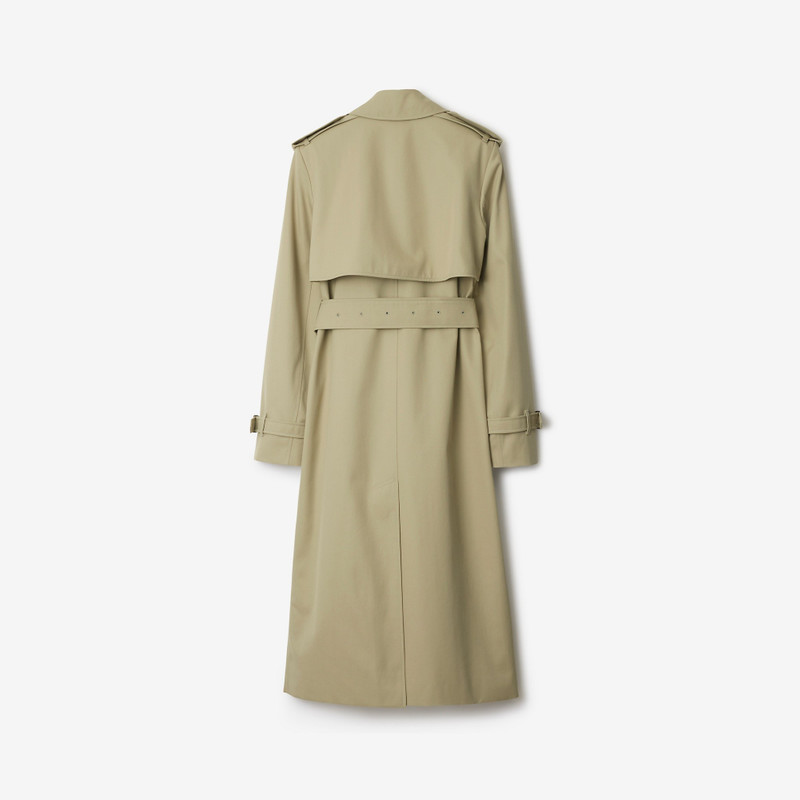 Long Cotton Blend Trench Coat 7