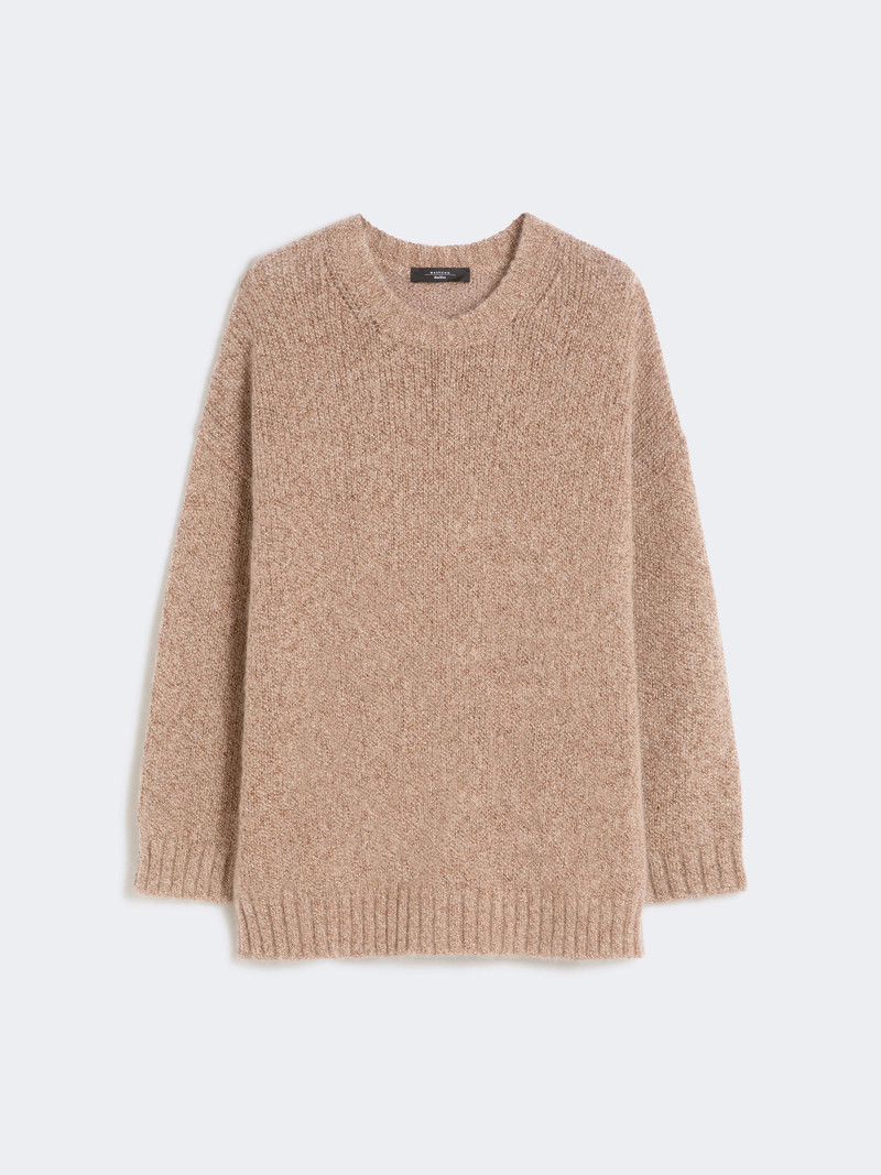 FURETTO Oversized mohair and lurex sweater - COPPER 1