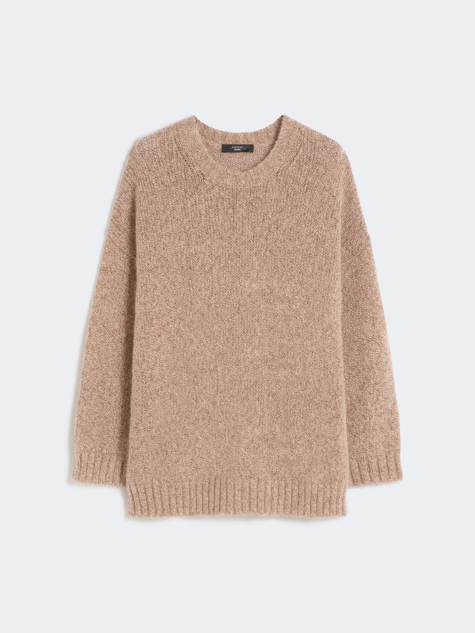 Oversized mohair and lurex sweater - COPPER - 1