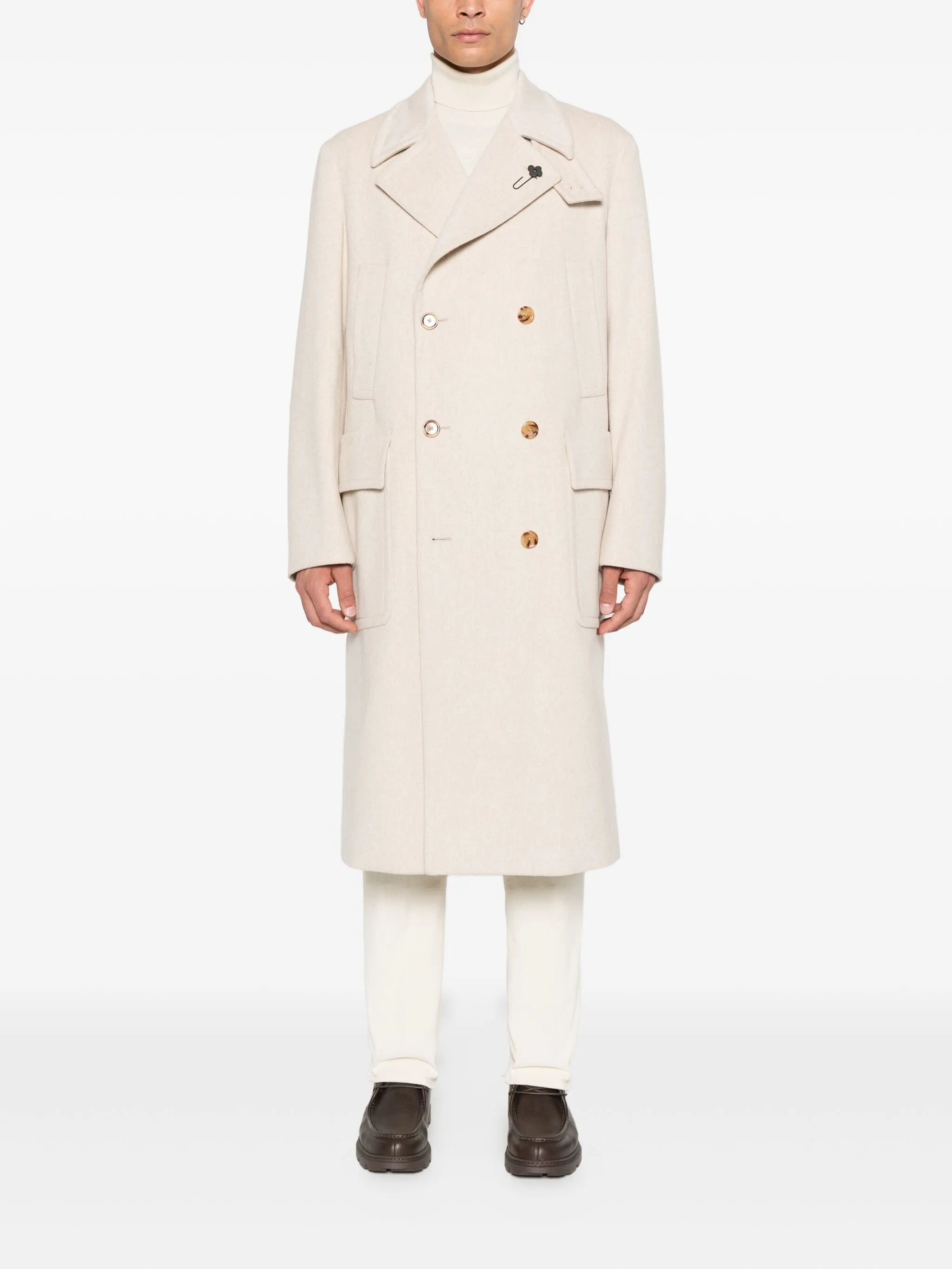 Lardini Double-breasted Coat - 5