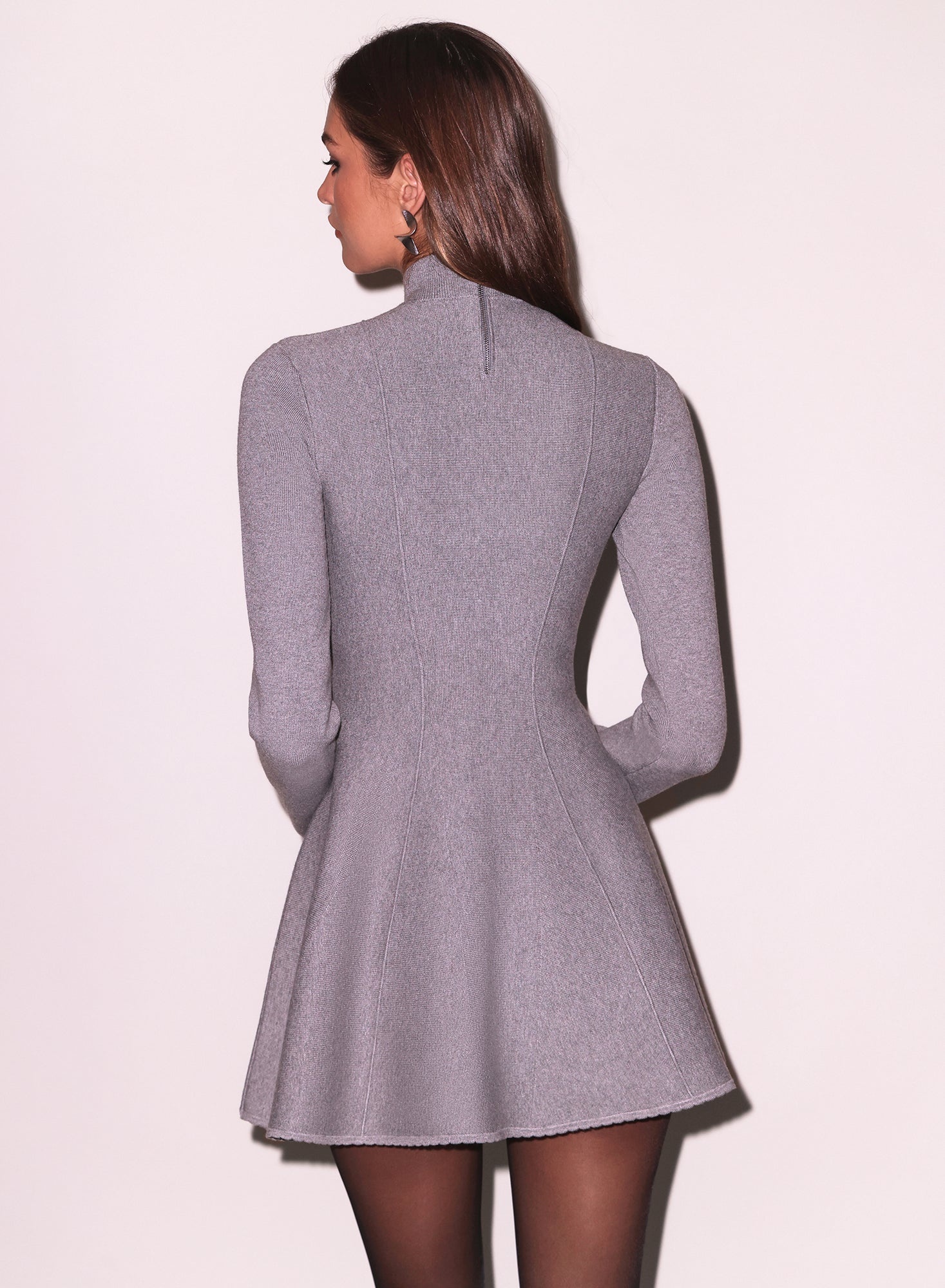 Long Sleeve Flared Corset Dress - 6