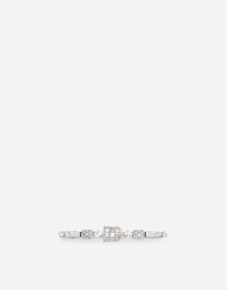 Hair clip with rhinestones and DG logo - 1