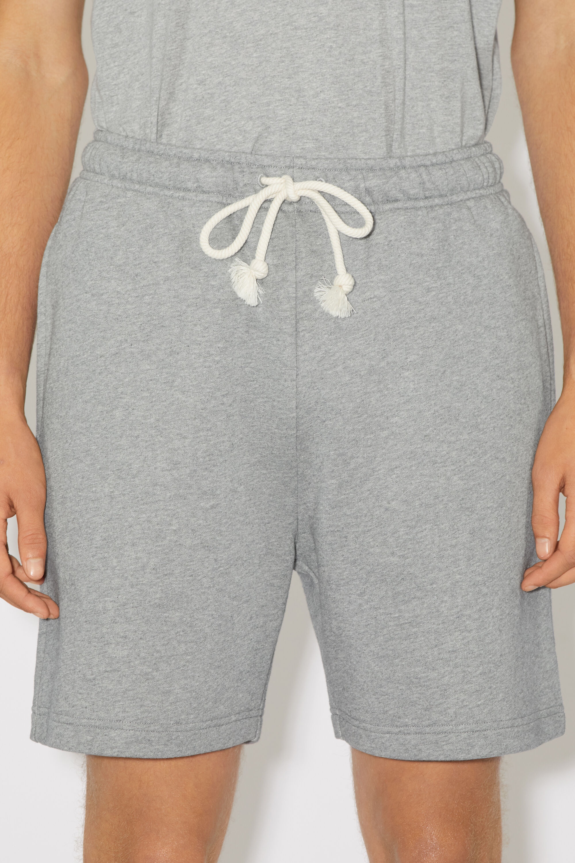 Cotton sweat shorts - Light Grey Melange - 5