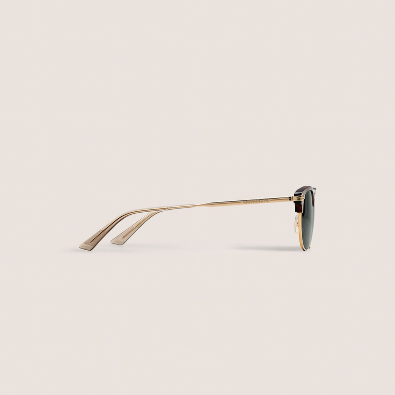 Montblanc Rectangular Sunglasses with Gold Coloured Metal Frame outlook