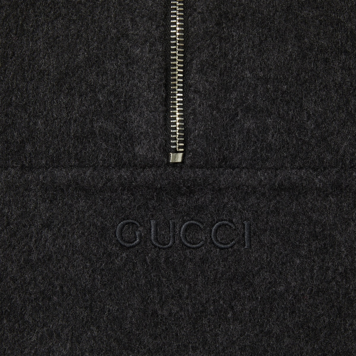 Embroidered wool silk hooded gilet - 7