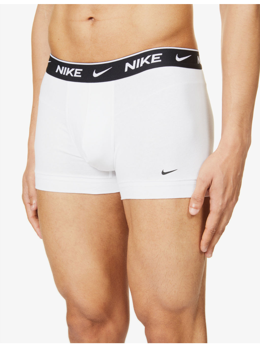 Pack of three branded regular-fit stretch-cotton trunks - 4