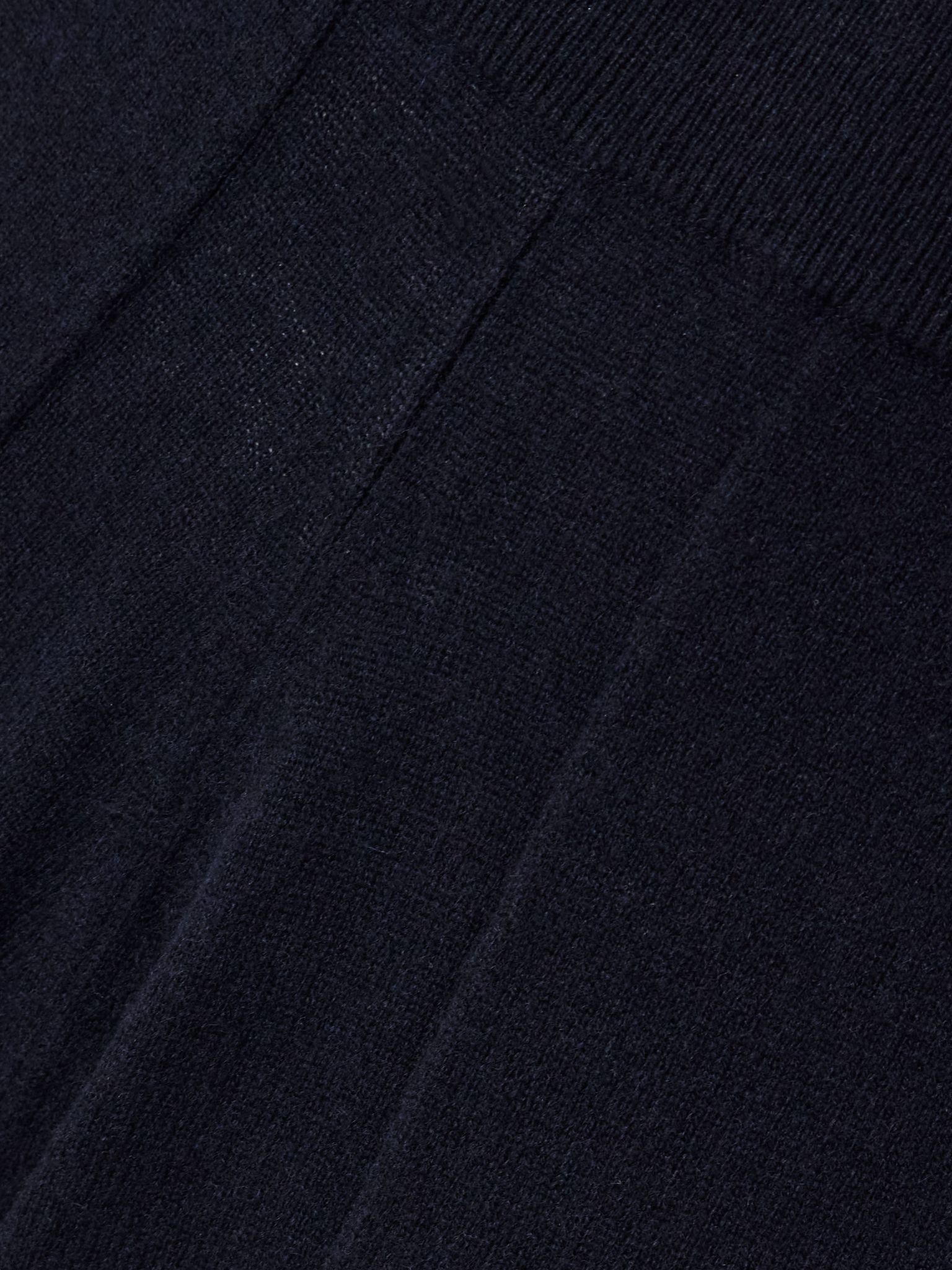Wool and cashmere-blend tapered track pants Navy - 4
