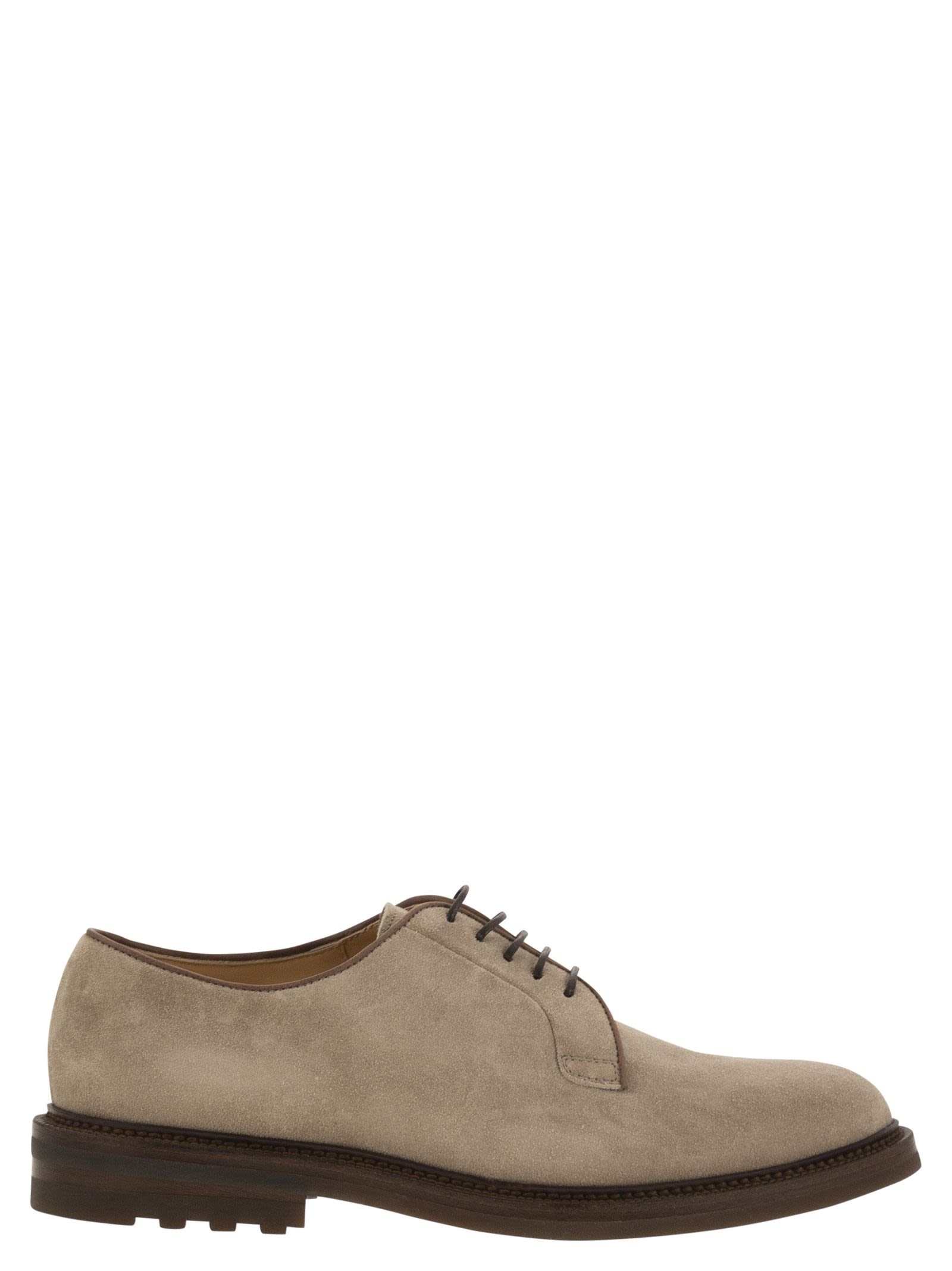 Brunello Cucinelli Men Suede Derby - 1