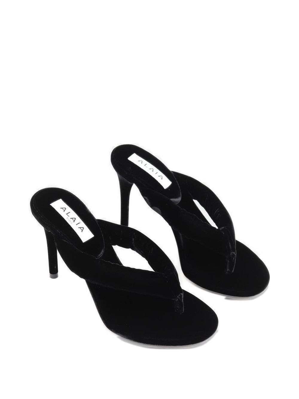 90mm velvet thong-strap sandals - 2