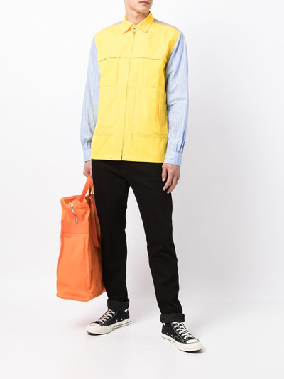 Junya Watanabe MAN two-tone zip-up shirt outlook