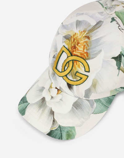 Dolce & Gabbana Drill baseball cap with rose print outlook