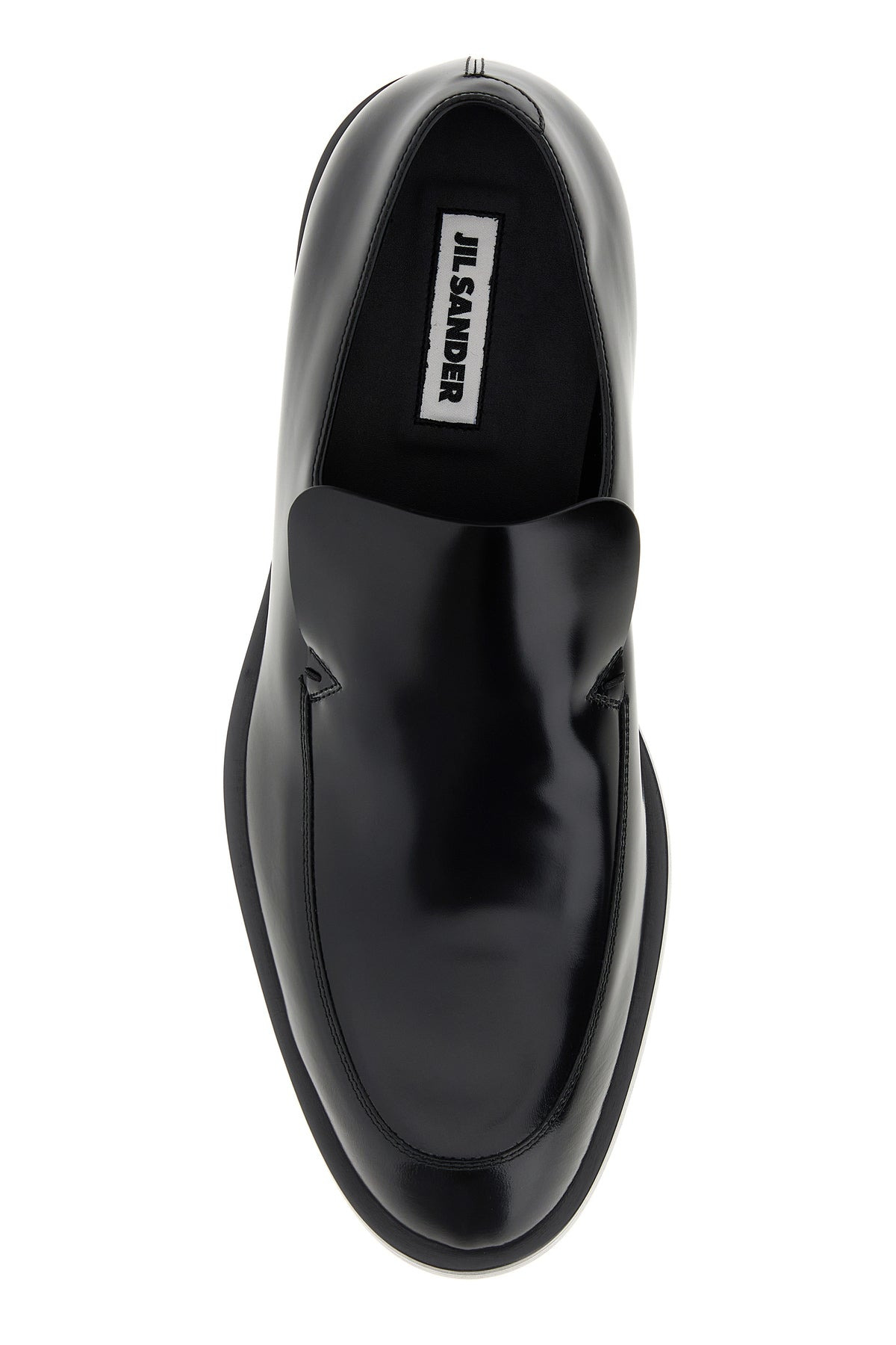 Black leather loafers - 4