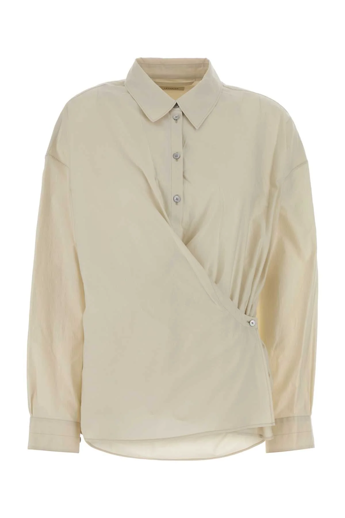 Lemaire Women Ivory Cotton Blend Shirt - 1
