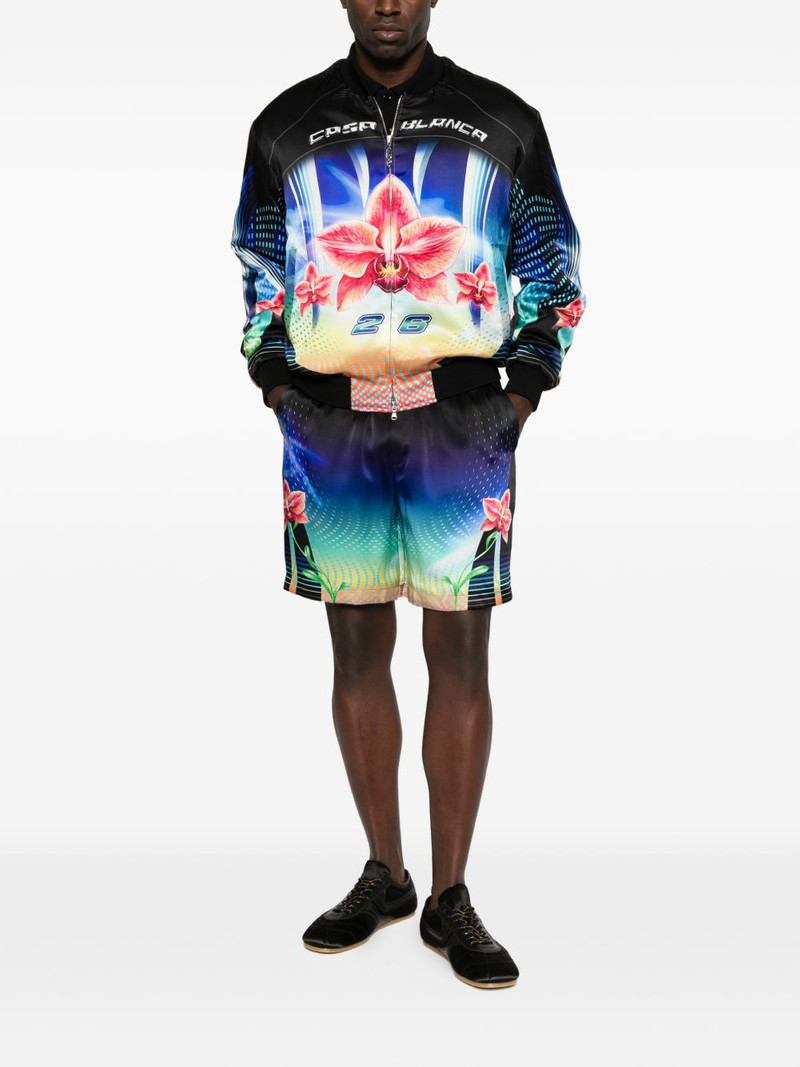 CASABLANCA floral-print drawstring shorts outlook