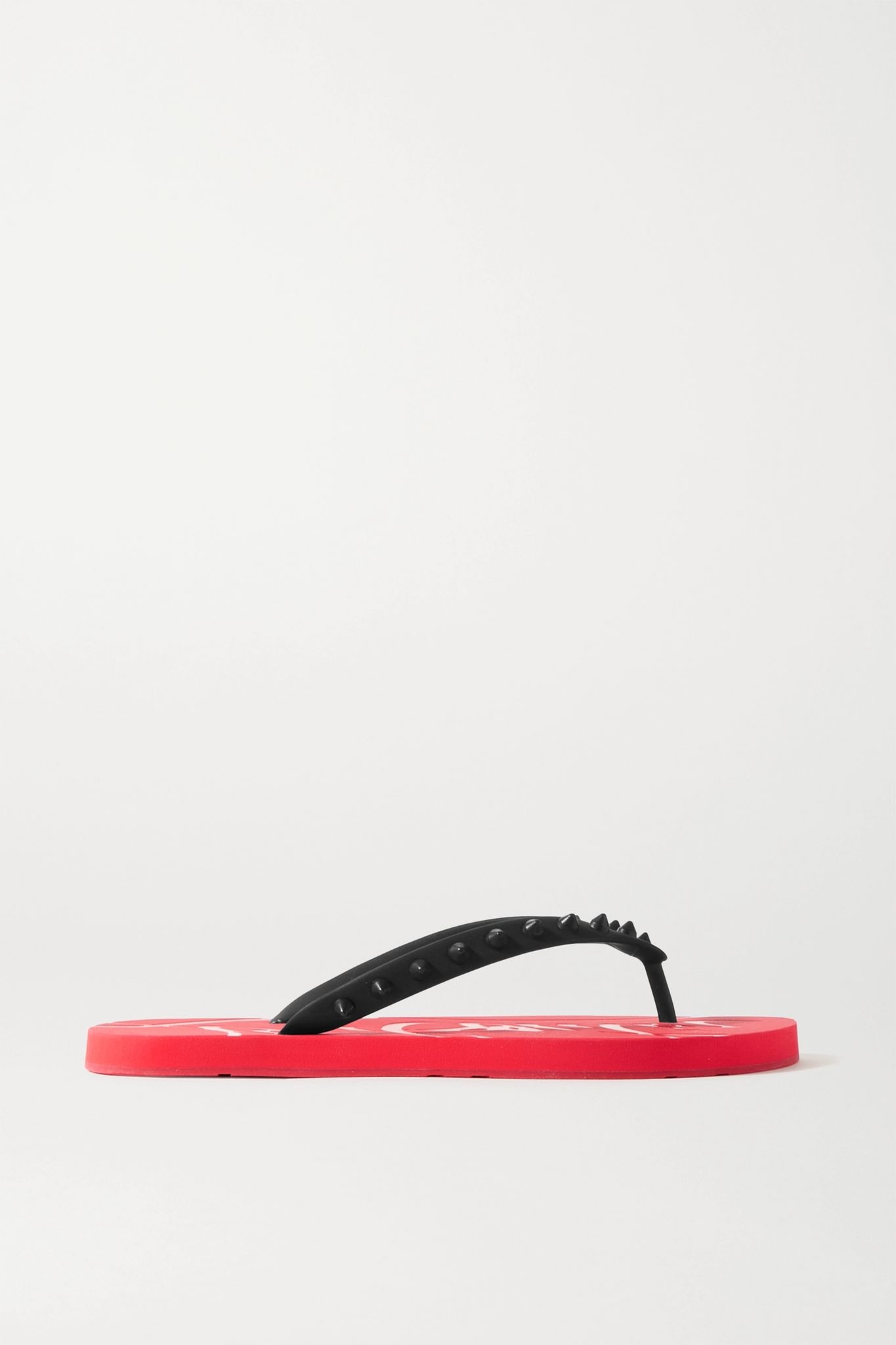 Donna spiked rubber flip flops - 1