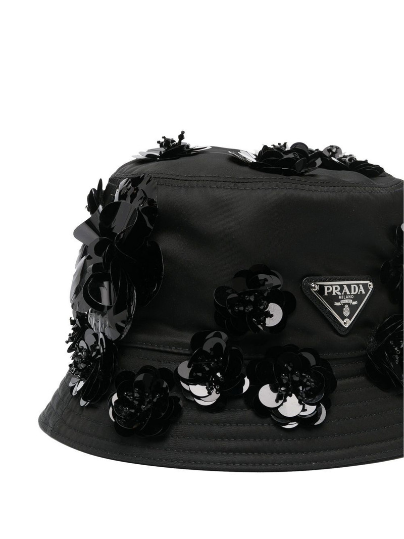 Prada Re-Nylon floral-appliqué bucket hat outlook