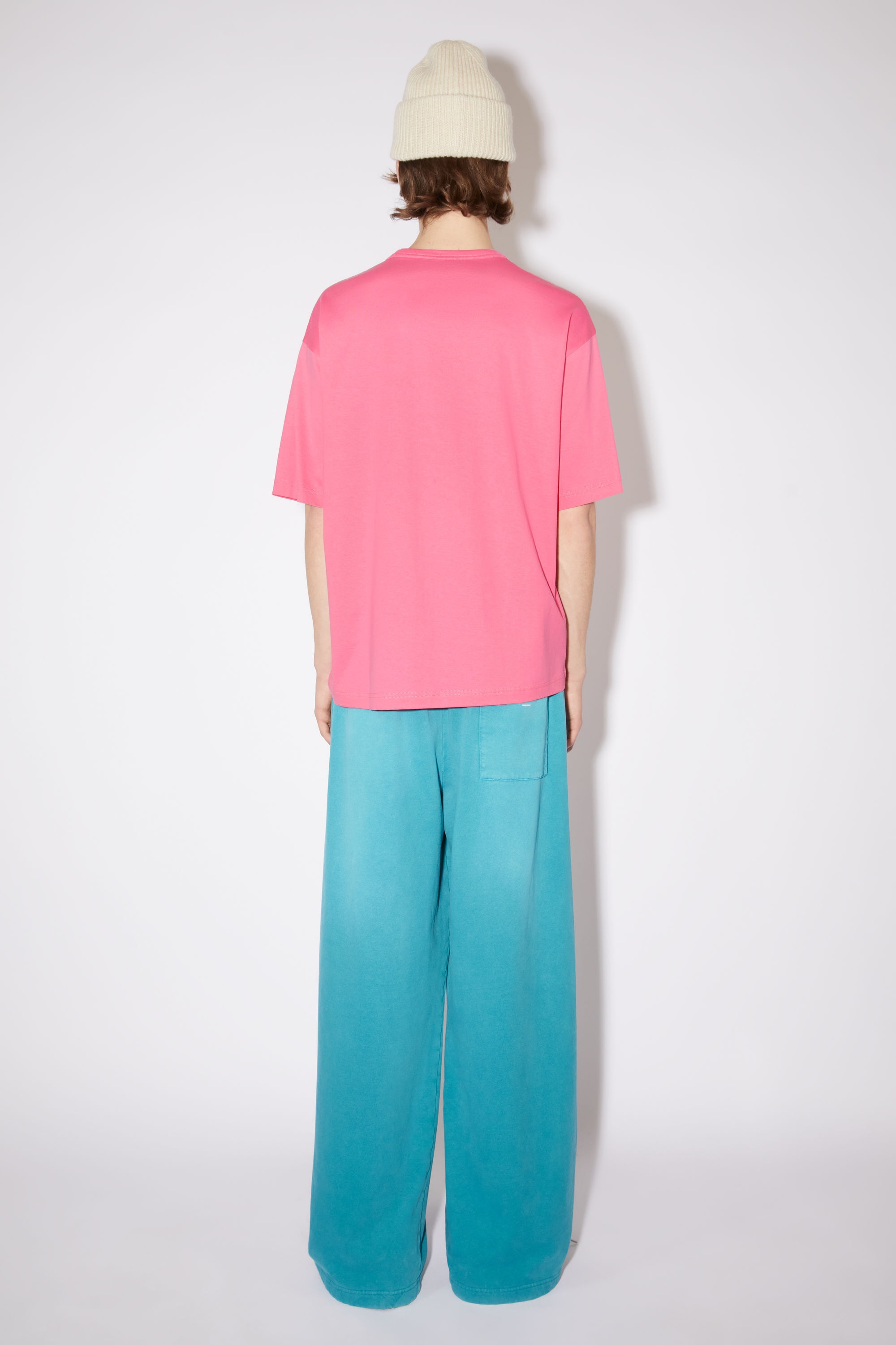 Crew neck t-shirt- Relaxed fit - Bright pink - 3