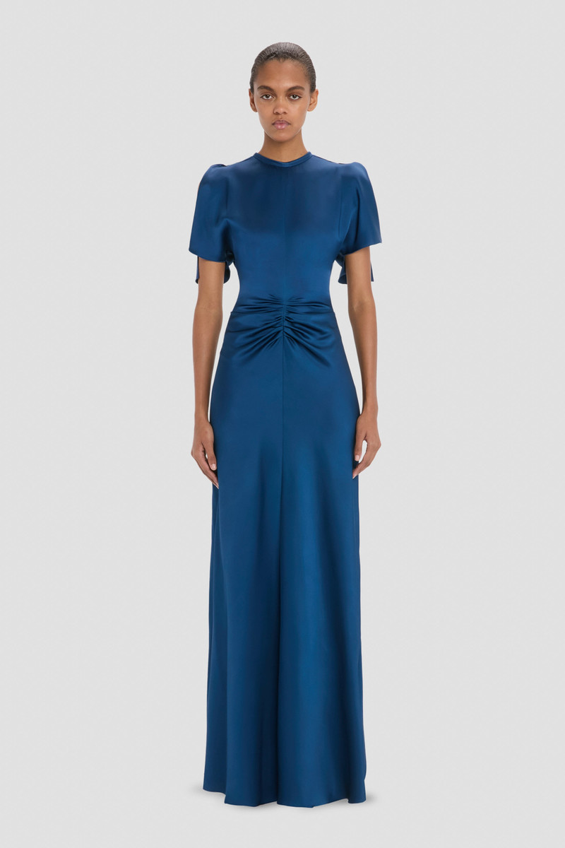 Victoria Beckham Isabella Gown In Dark Ocean outlook