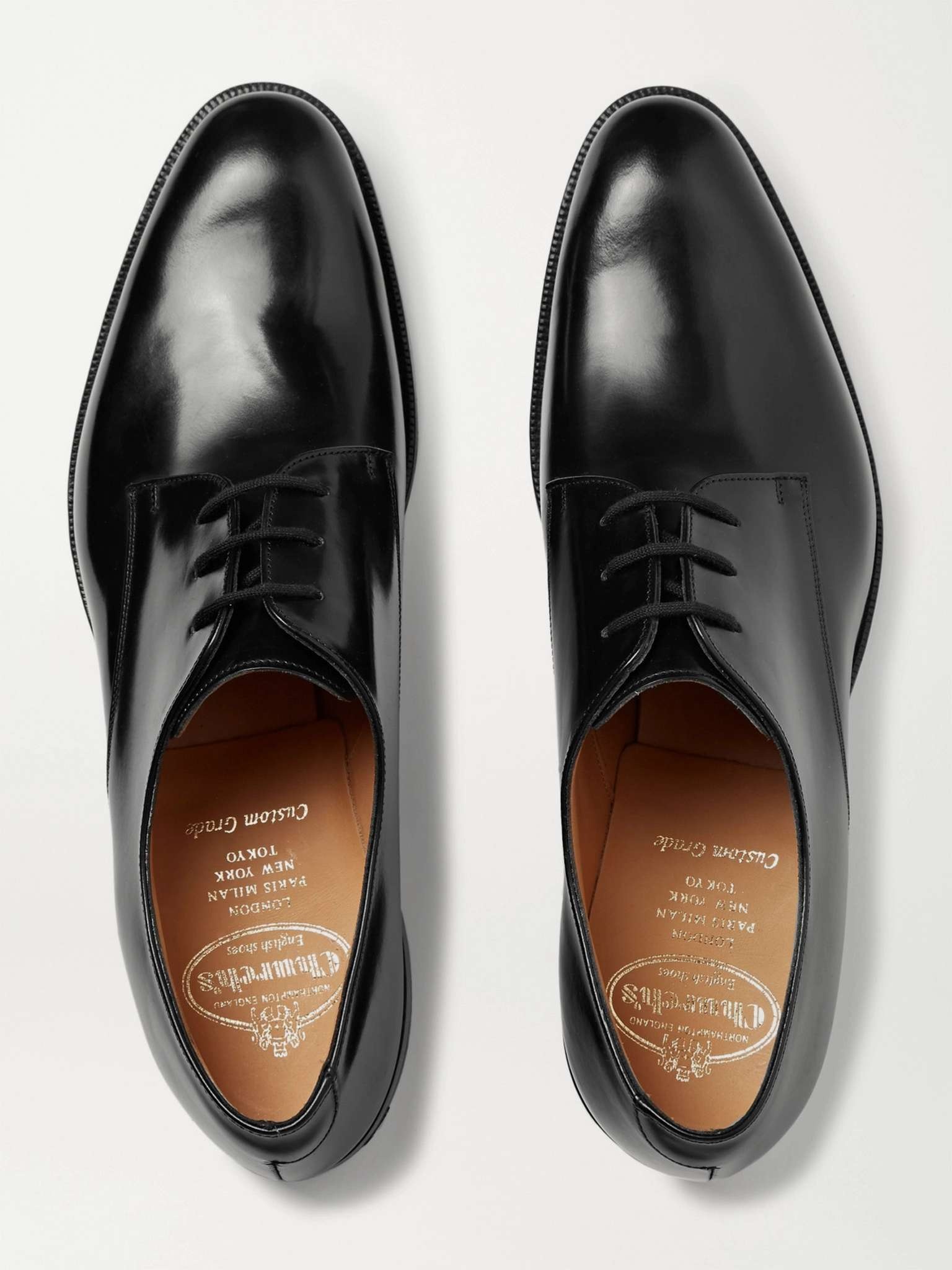 Oslo Polished-Leather Derby Shoes - 8