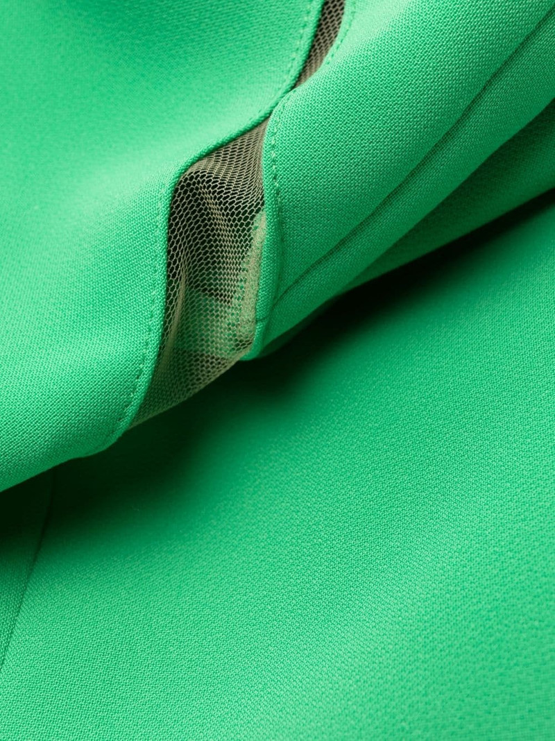 cut-out mesh detail flared trousers 5