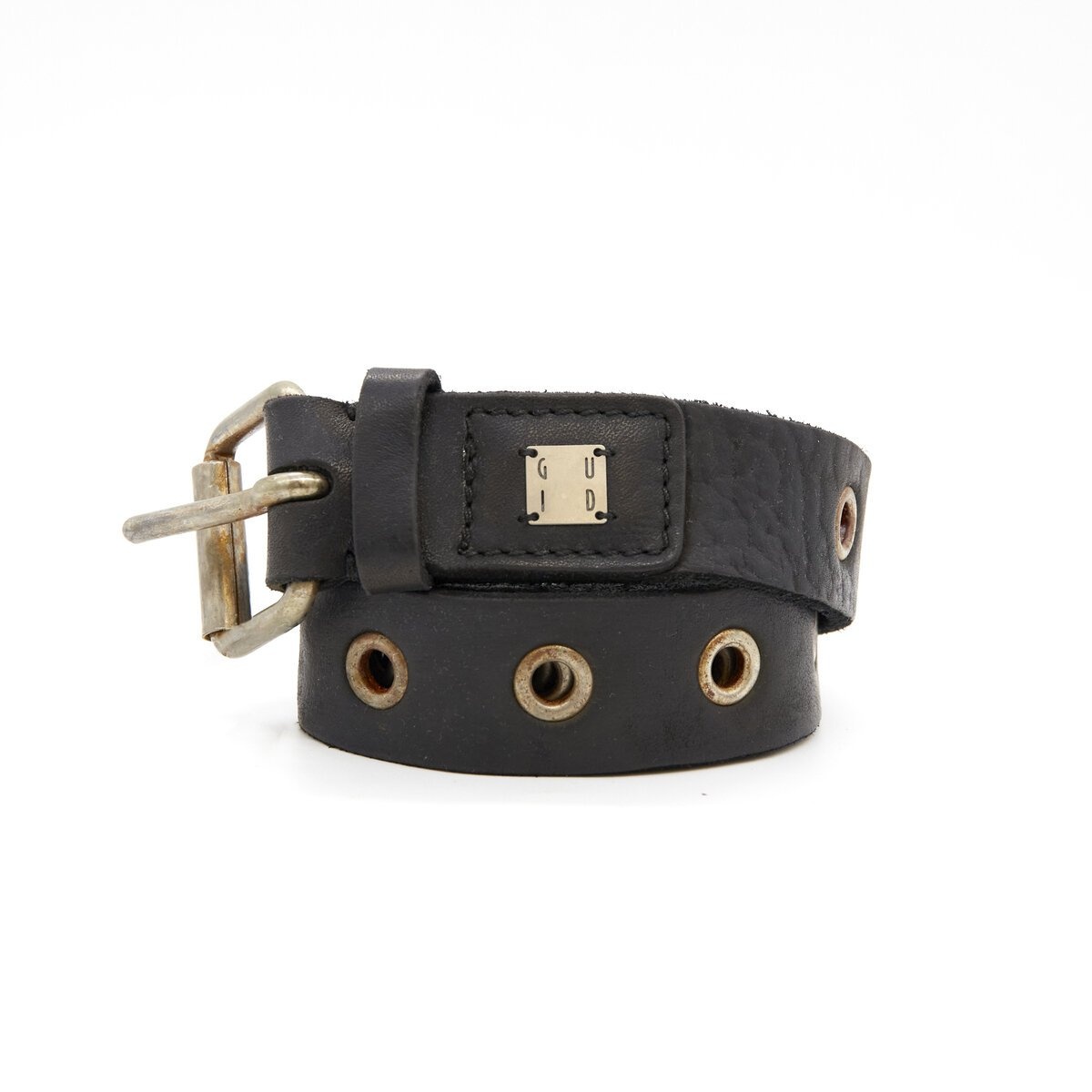 小物 GUIDI LEATHER BELT WITH BUCKLE BISON Bison Leather Belt in Black – SVRN