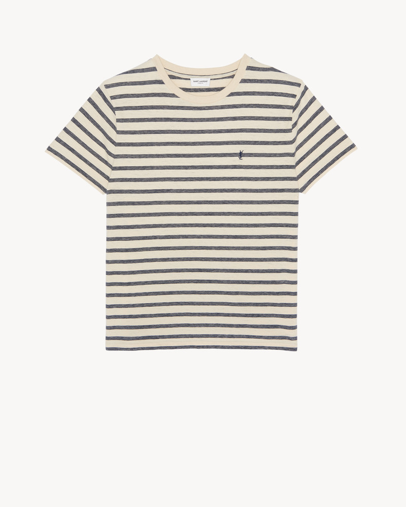 striped monogram t-shirt in jersey 1
