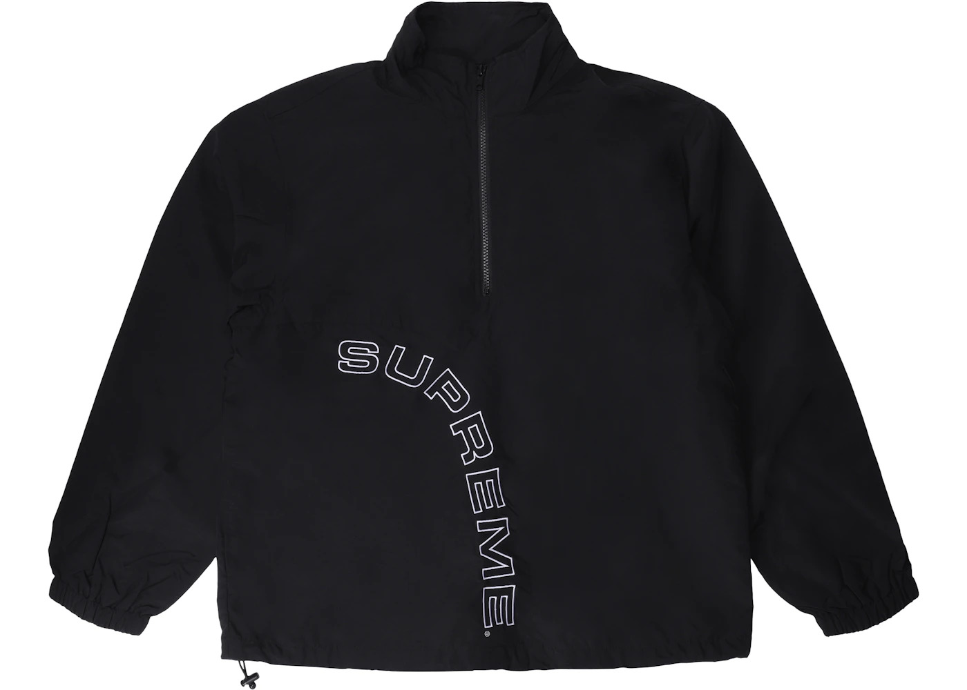 Supreme Corner Arc Half Zip Pullover Black - 1
