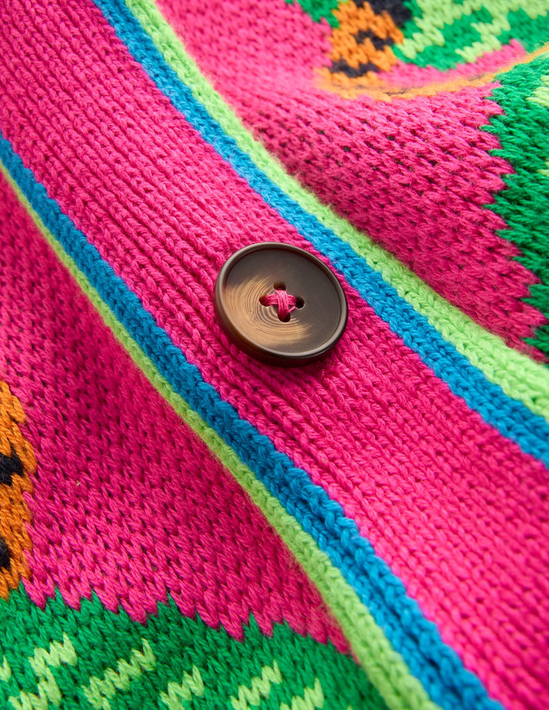 Jacquard Belted Cardigan-Pink Yarrow Tigers 3