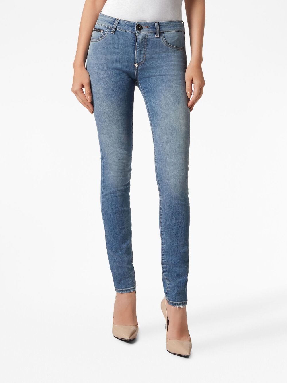 stone-washed jeggings - 3