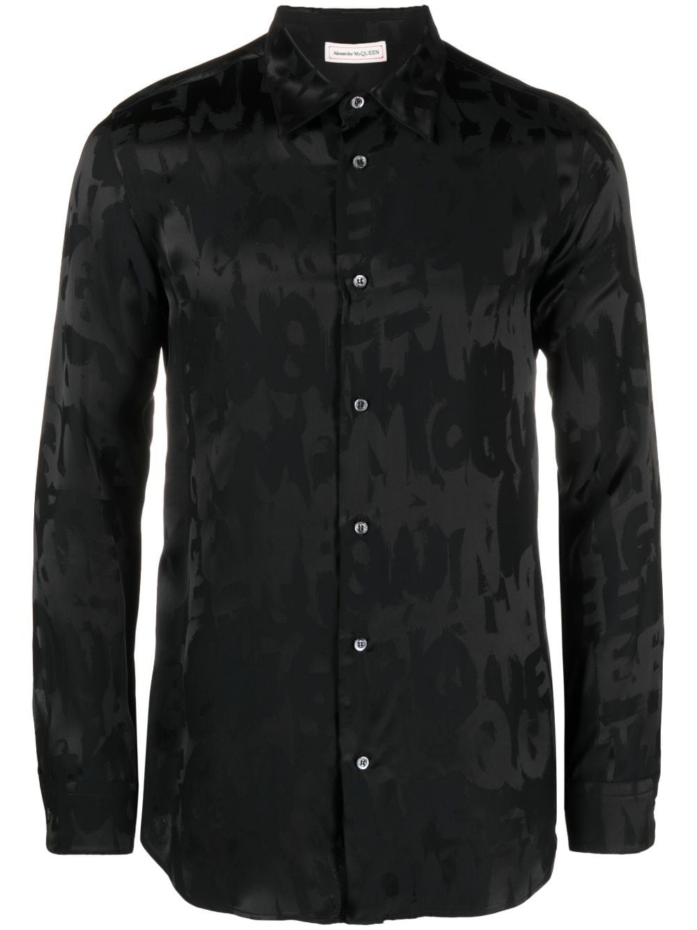 Graffiti logo-jacquard shirt - 1