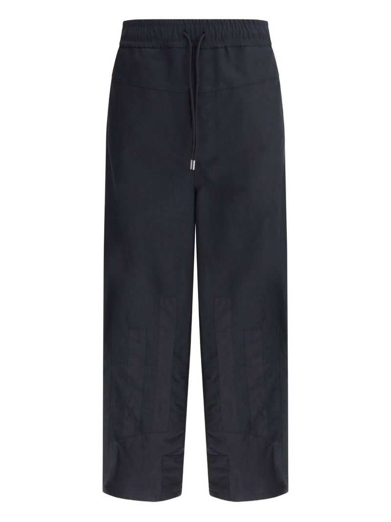 zip-detail parachute pants 1
